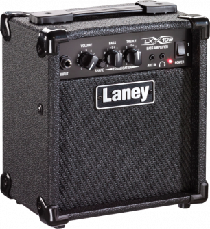 Laney LX10B -bassovahvistin oikealta.