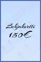 Lahjakortti soitinliikkeeseen, arvo 150€.